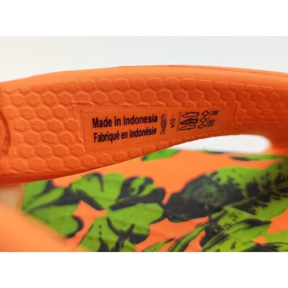 Crocs Women's Kadee Papaya Palm Print Flip Flops Size 10 US - Picture 7 of 7